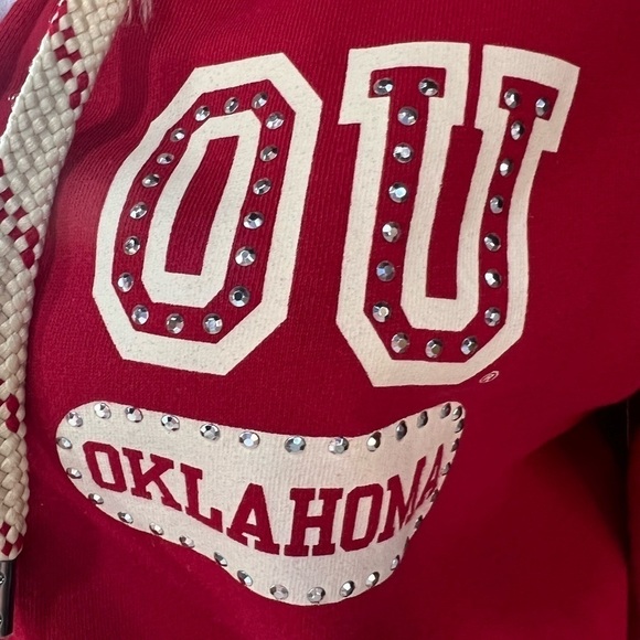 E5 CLASSICS WOMENS OU ZIPPERED HOODIE WITH BLING SIZE MEDIUM - Picture 12 of 12